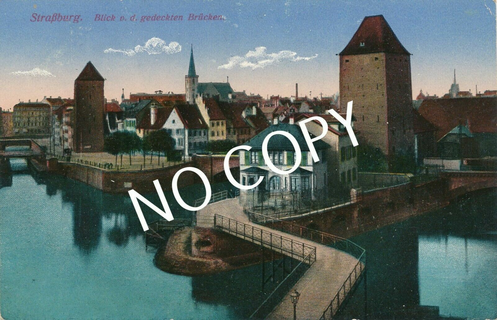 Photo PK WK2 France Strasbourg View from the covered bridge C1.22