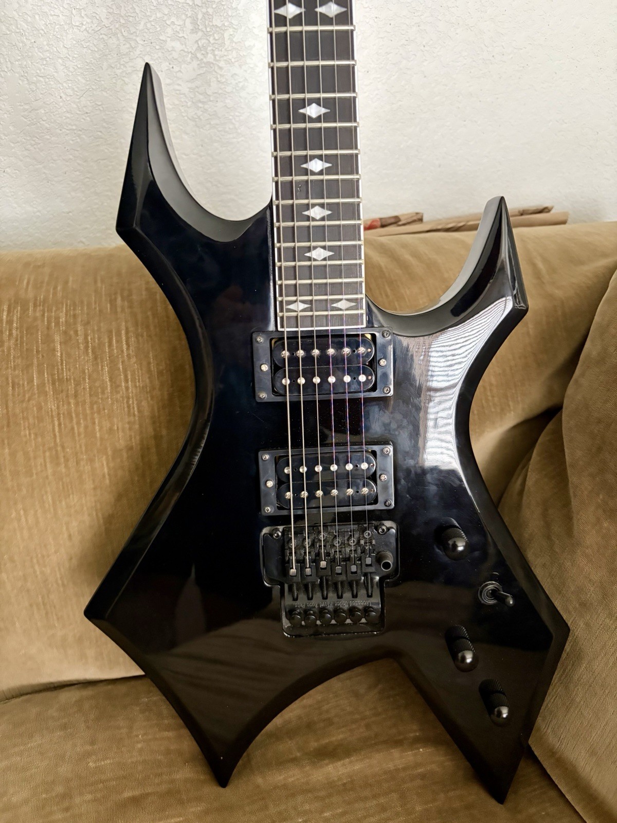B.C. Rich Warlock Electric Guitar Black Neck-Through
