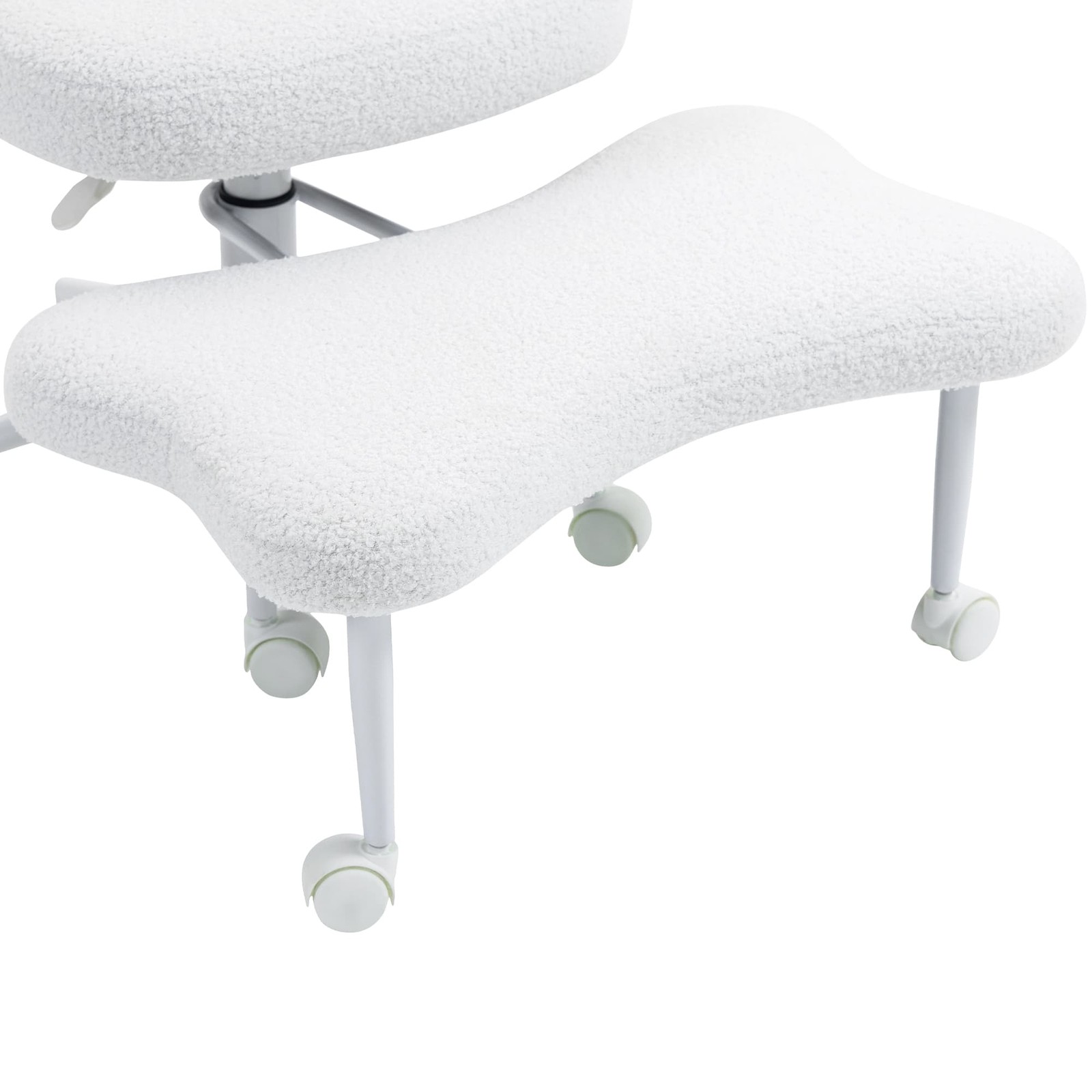 Beige Ergonomic Meditation Chair Cross Legged Seat with Lumbar Support forOffice