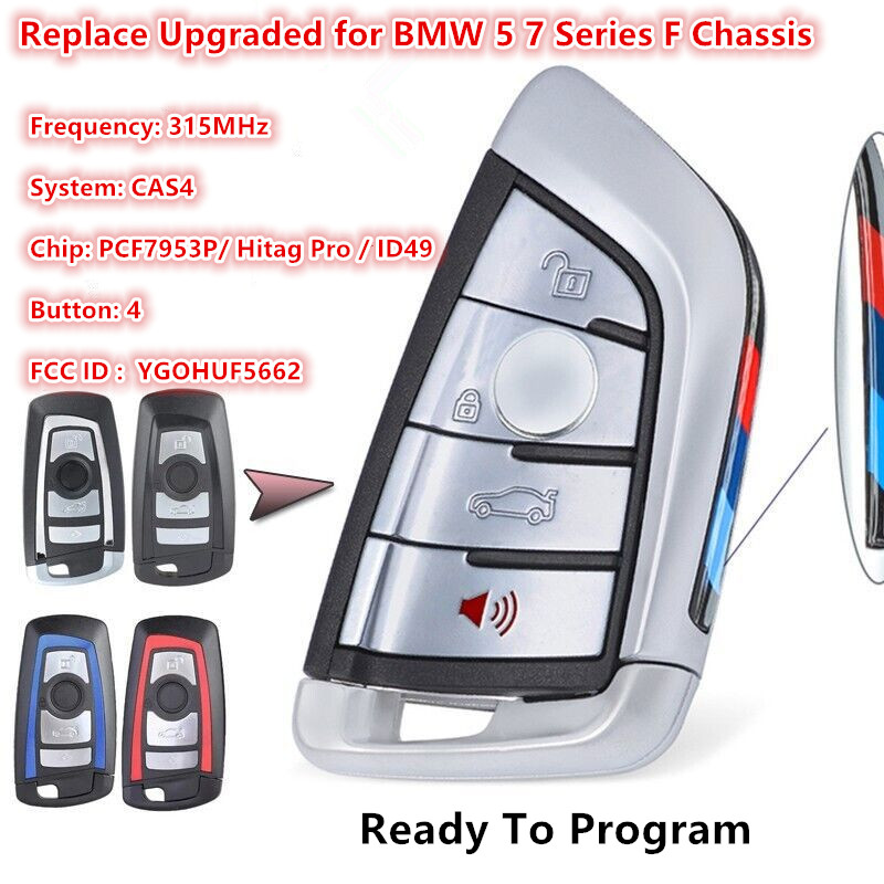 Upgraded for BMW 5 7 Series F Chassis 315MHz Smart Remote Car Key Fob YGOHUF5662