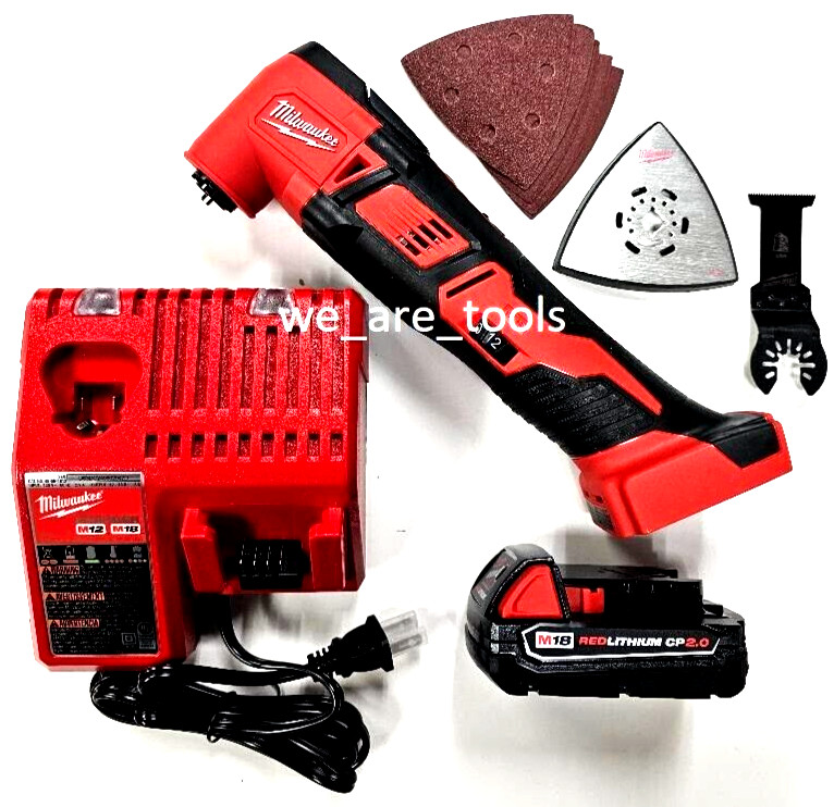 Milwaukee M18 2626-20 Cordless Multi-Tool Oscillating, 1) 2.0 AH Battery,Charger