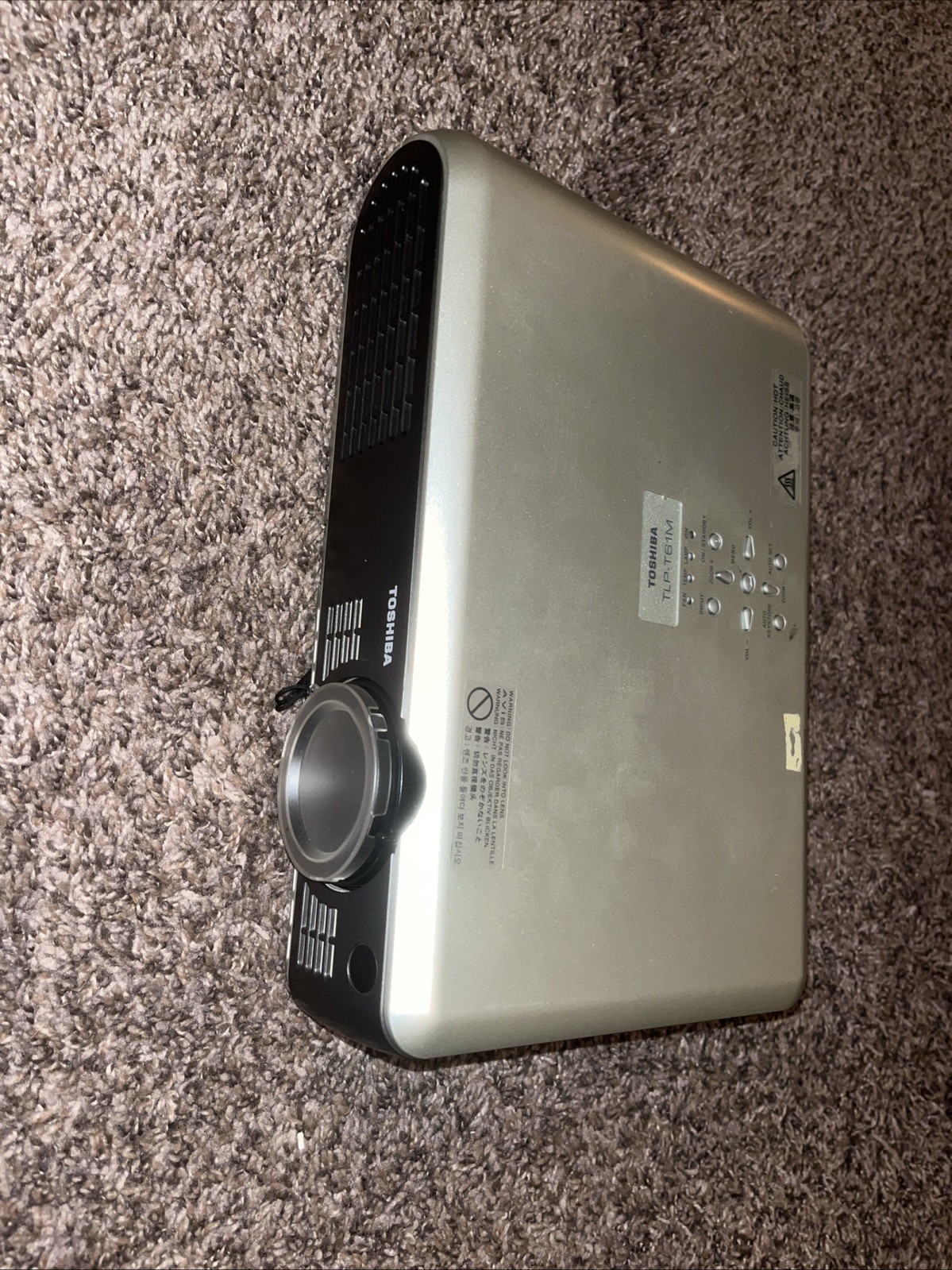 Toshiba TLP-T61M LCD Projector W/ Remotes Power Cord Tested Working Extra Lense
