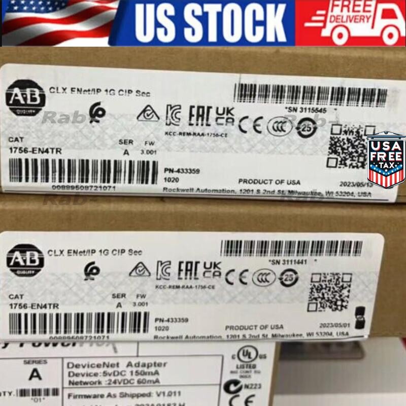 New AB 1756-EN4TR ControlLogix Dual Port EtherNet I756EN4TR US Free Tax