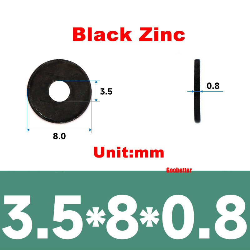 M1.4 M1.5 M1.6 M1.7 M2~M6 Carbon Steel Flat Washers Metal Small Gaskets Spacer