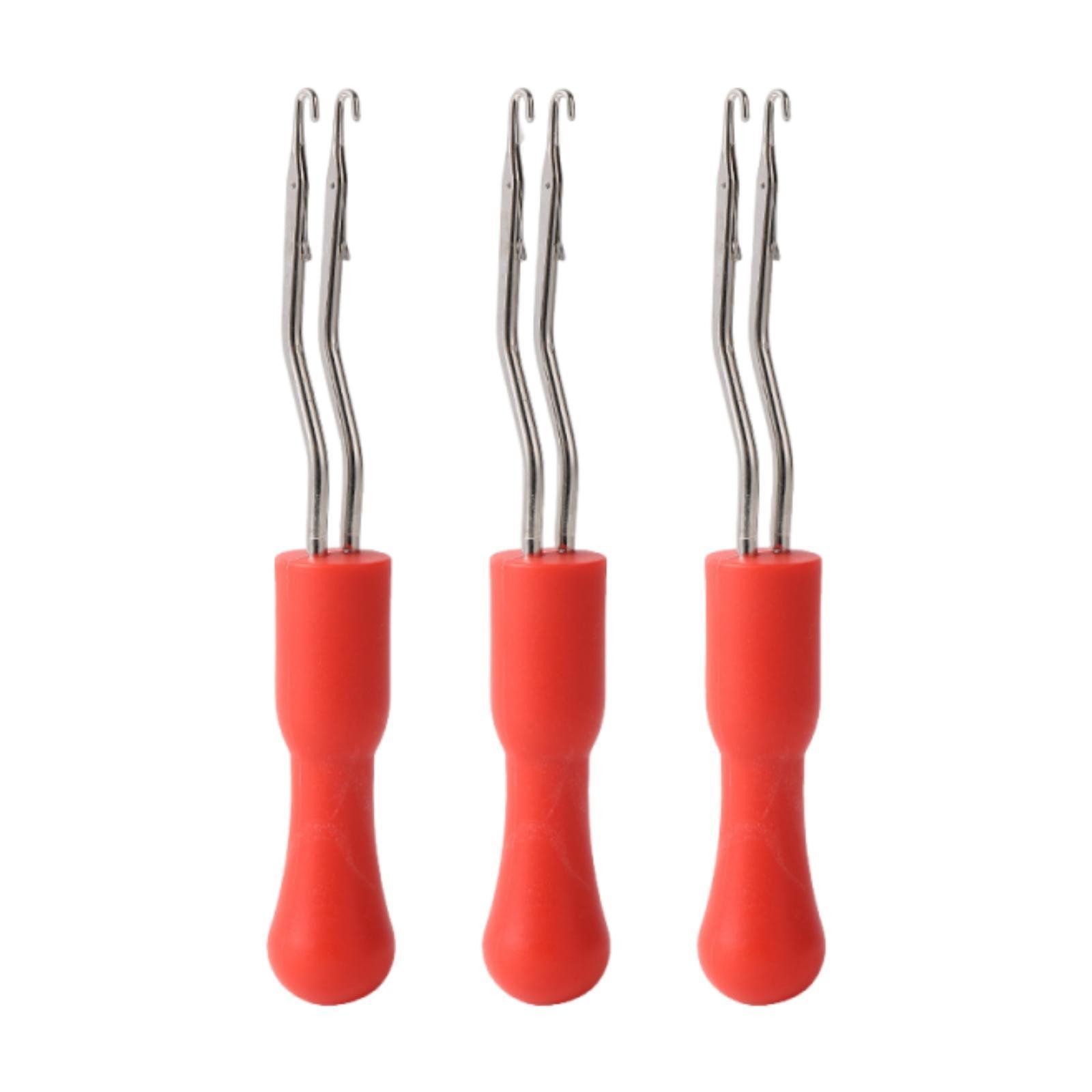 3x Latch Hooks Dreadlocks Crochet Hook Knitting Projects Multifunctional