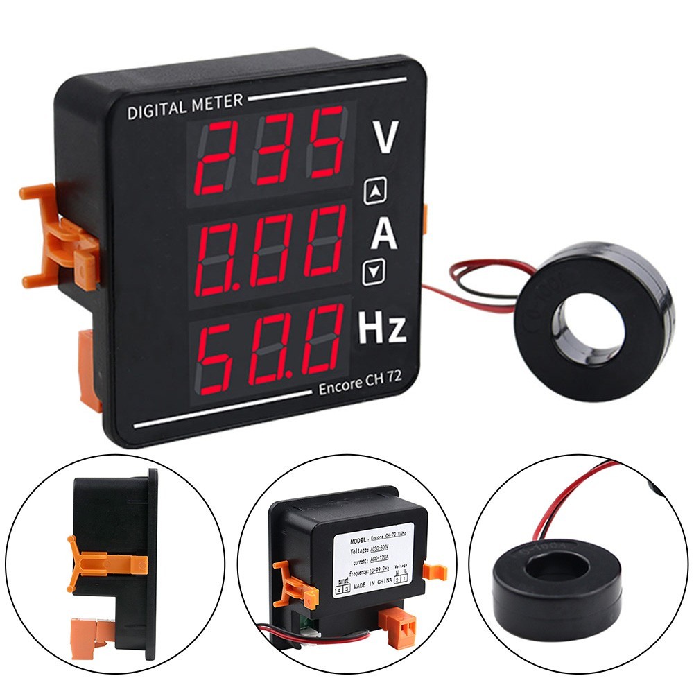 72 Type AC Volt Ampere Frequency Meter with Embedded Installation Size