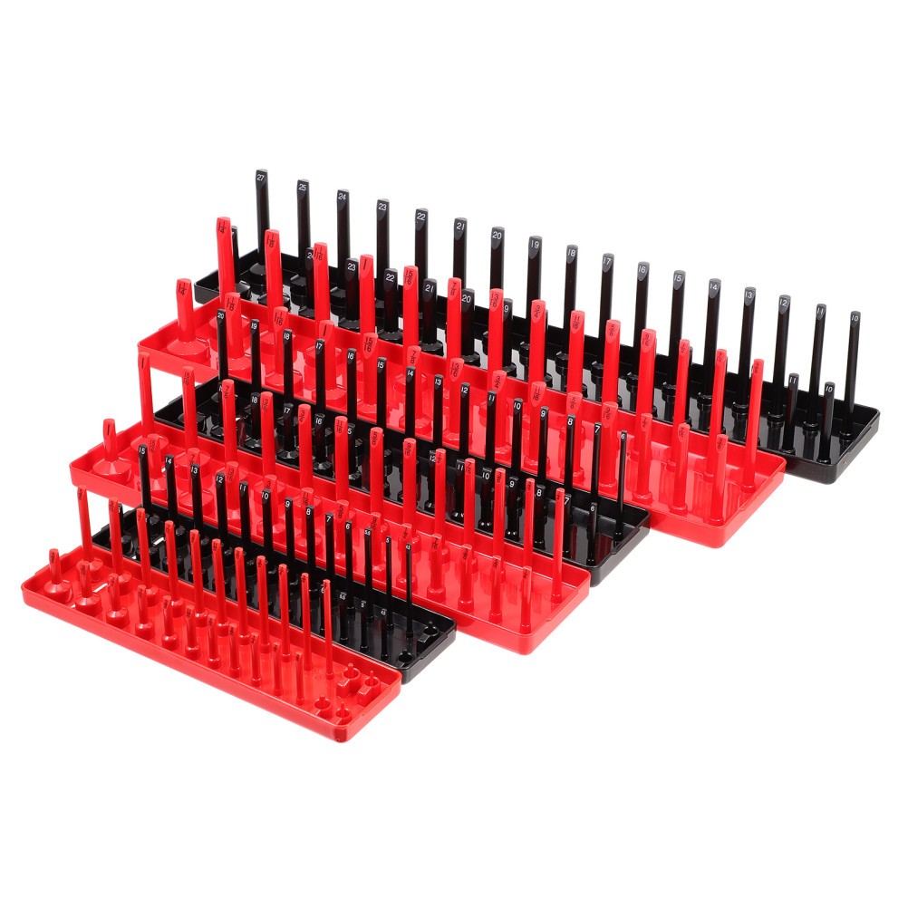6 Pcs Portable Socket Clip Rail Holder Set Organizer Case Trays Storage