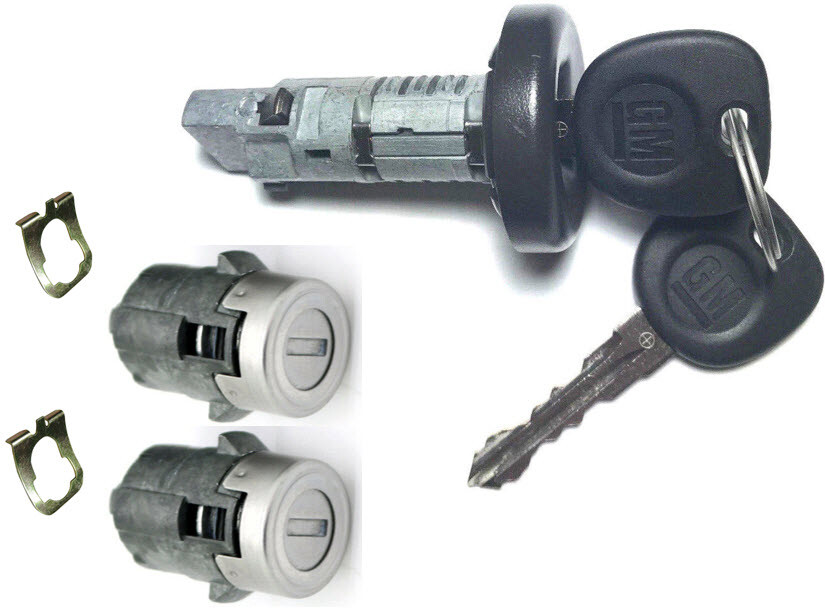 Express Savana Van 10-14 OEM Ignition & Pair Door Lock Cylinders +2 GM Logo Keys