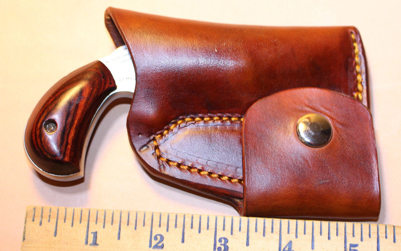 Pocket holster & ammo pouch NAA 22 Mag 1 1/8 or 1 5/8 - Leather- fits RangerII
