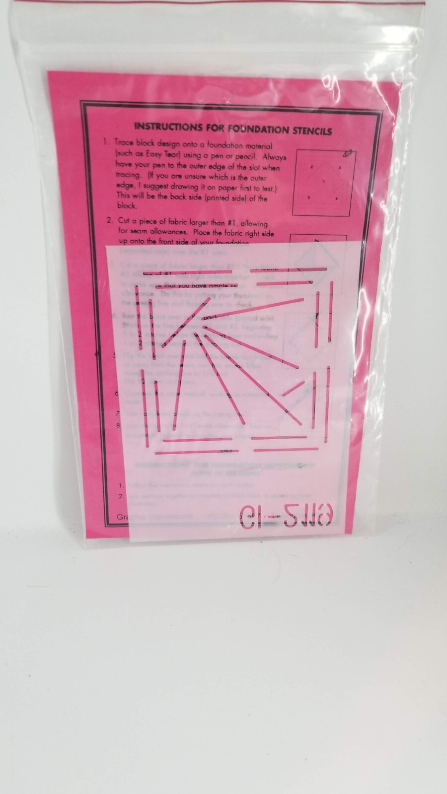 Star 3" Foundation Impressions Stencils for Miniature Quilts