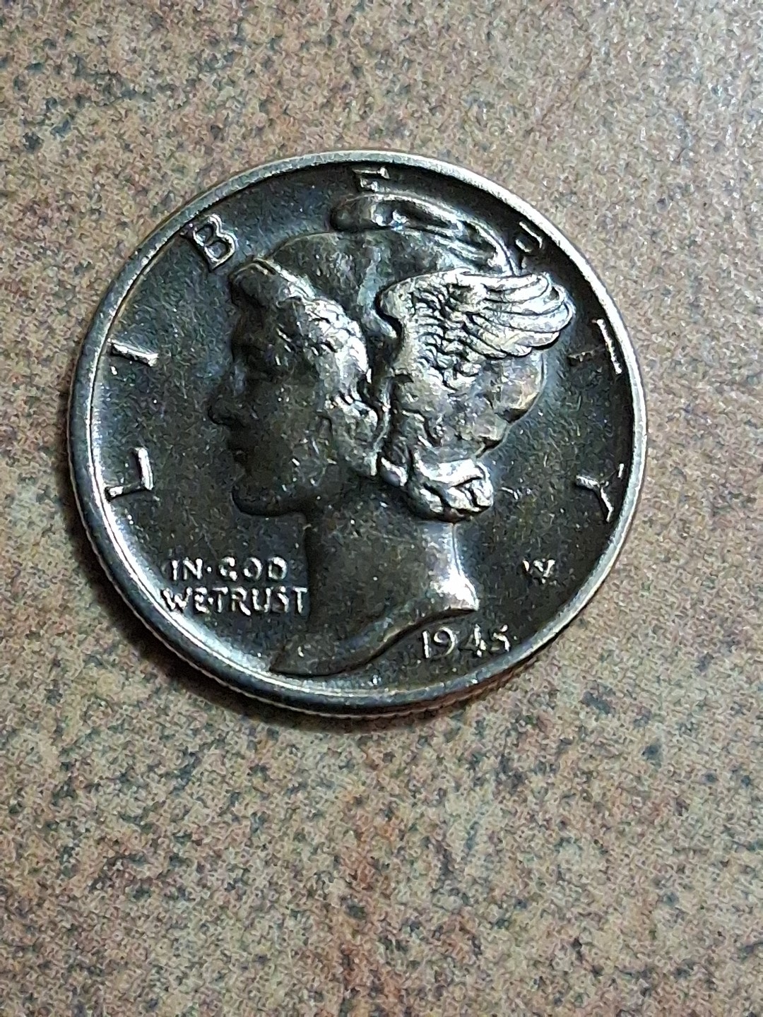 1945 Mercury Dime (AU)