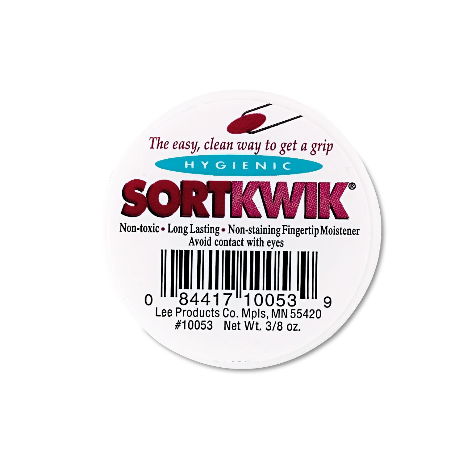 LEE 10053 Sortkwik Fingertip Moisteners, 3/8 oz, 1 Count (Pack of 3), Pink