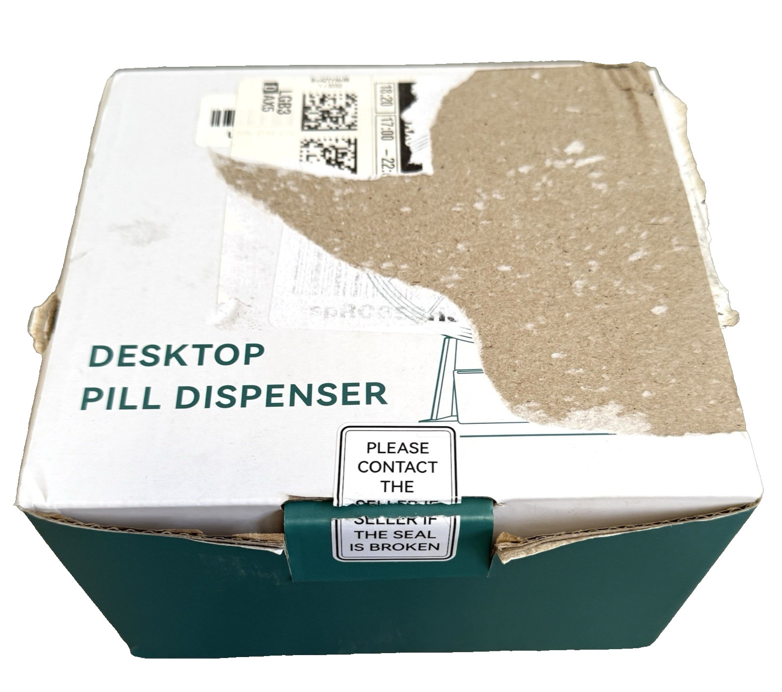 Daviky Desktop Pill Dispenser Daily Large Pull Box Organizer Wall Pointed 14 Day