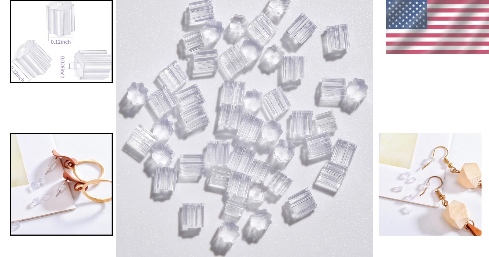 Soft Silicone Earring Stoppers – 200PCS Hypoallergenic, Secure & Comfortable Fit