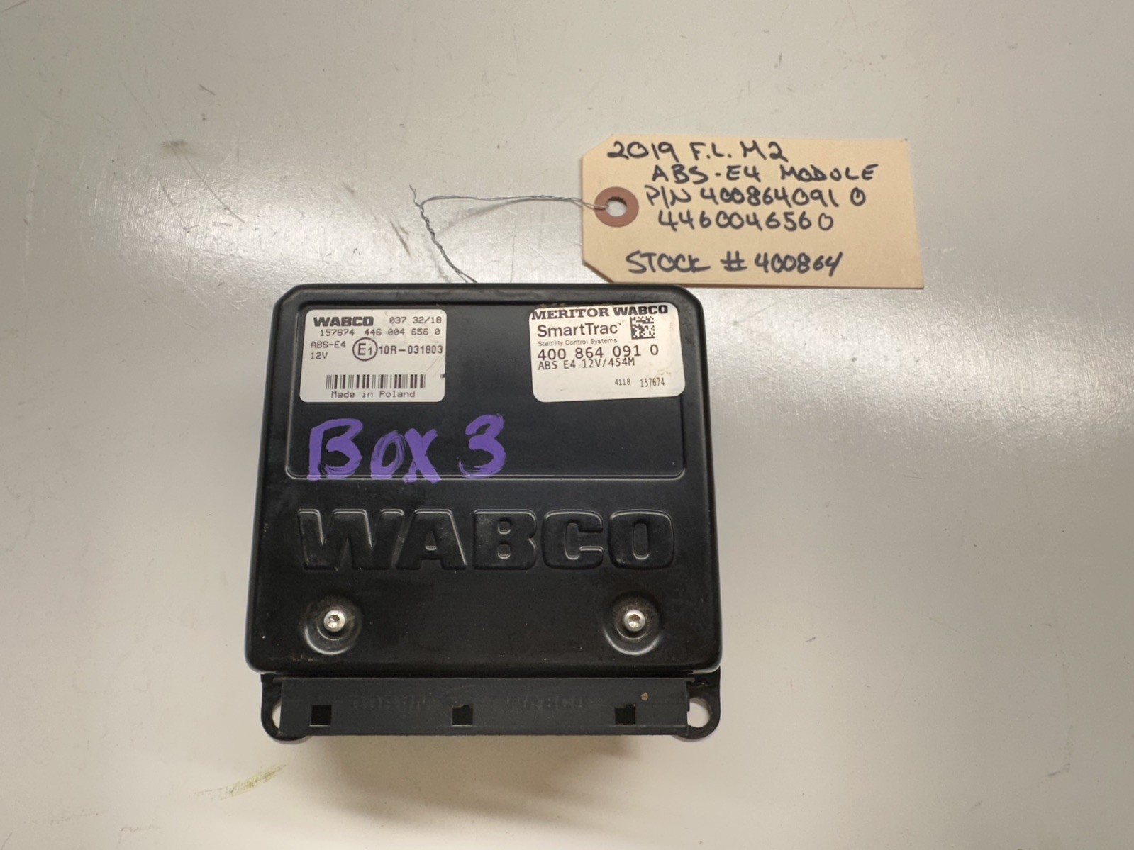2017 Freightliner Cascadia WABCO SmartTrac ABS Module 4008658190 4460037750 2016