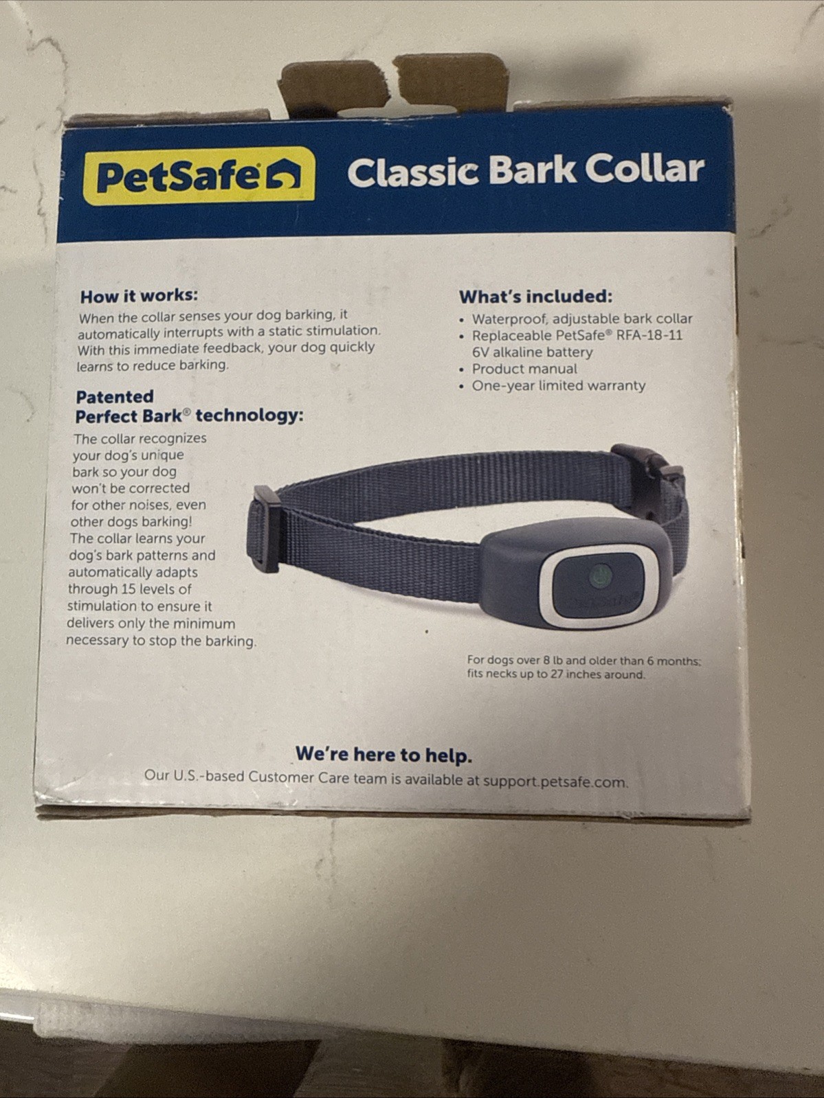 PetSafe Bark Collar Control Dog 8 lbs and Up Static Correction PBC00-1663 *NEW*