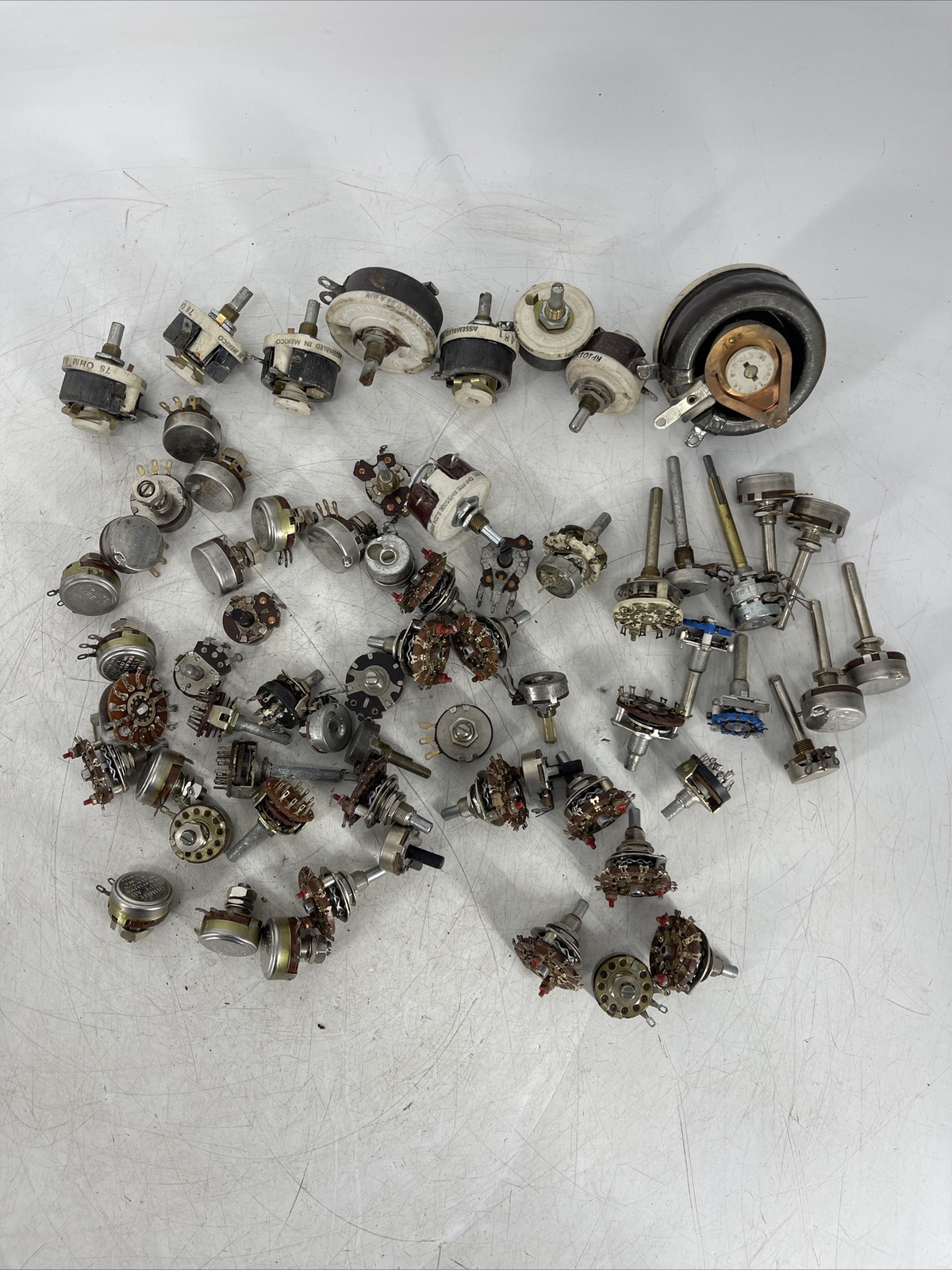 LOT OF OVER 60 Angstrohm Precision and Ohmite Potentiometers Various OHMS