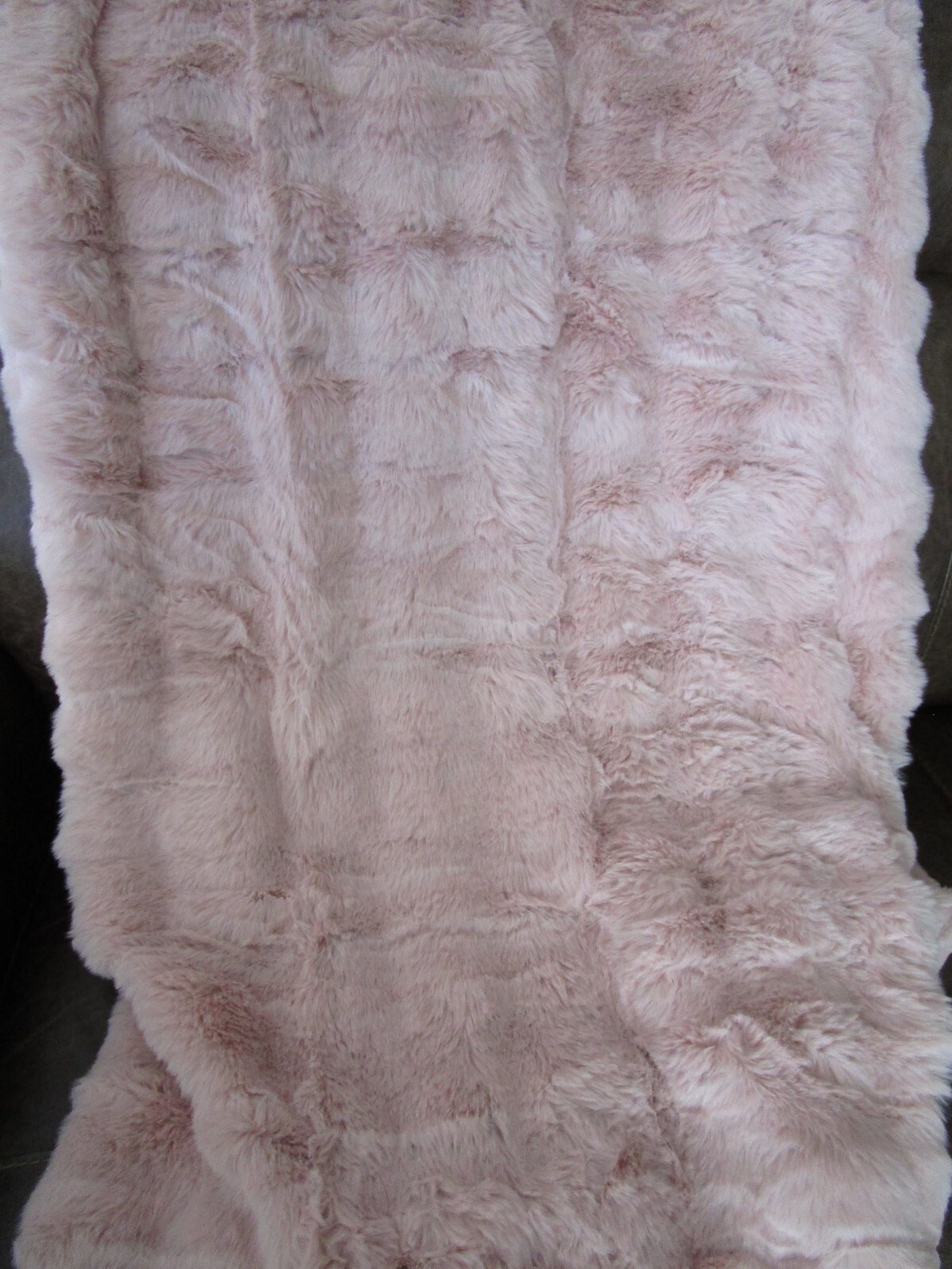 July Bubble Fleece Blanket Faux Rabbit Fur BLANKET, 60 X 70, PINK
