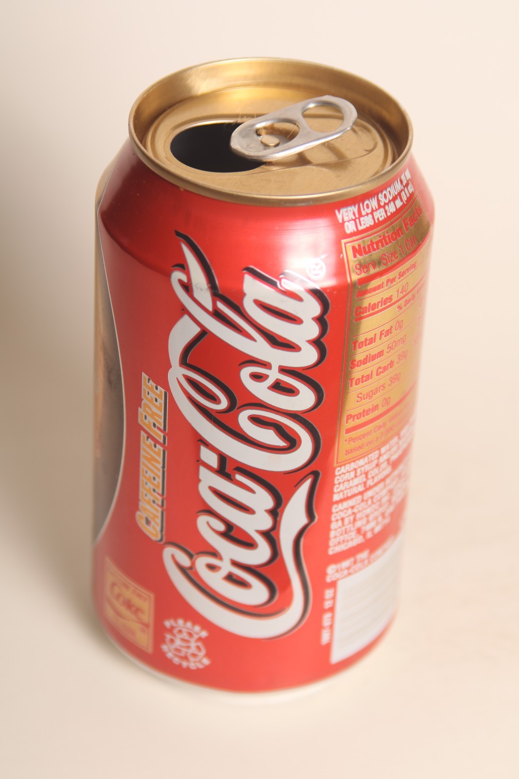Caffeine Free Coca-Coke soda can