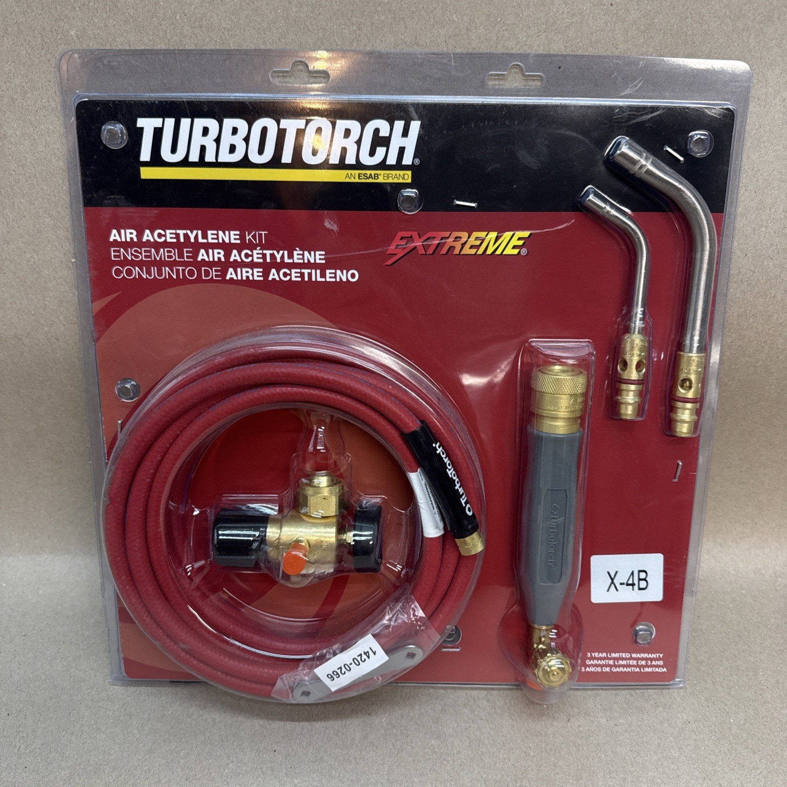 TurboTorch Manual Torch Kit Air Acetylene X-4B Swirl Combustion 0386-0336