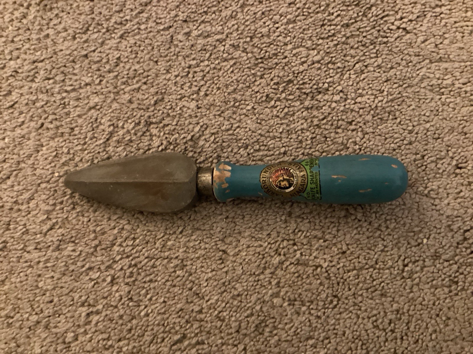 Vintage Carborundum Souvenir Knife Sharpener #66 Puma Stone Niagara Falls Used