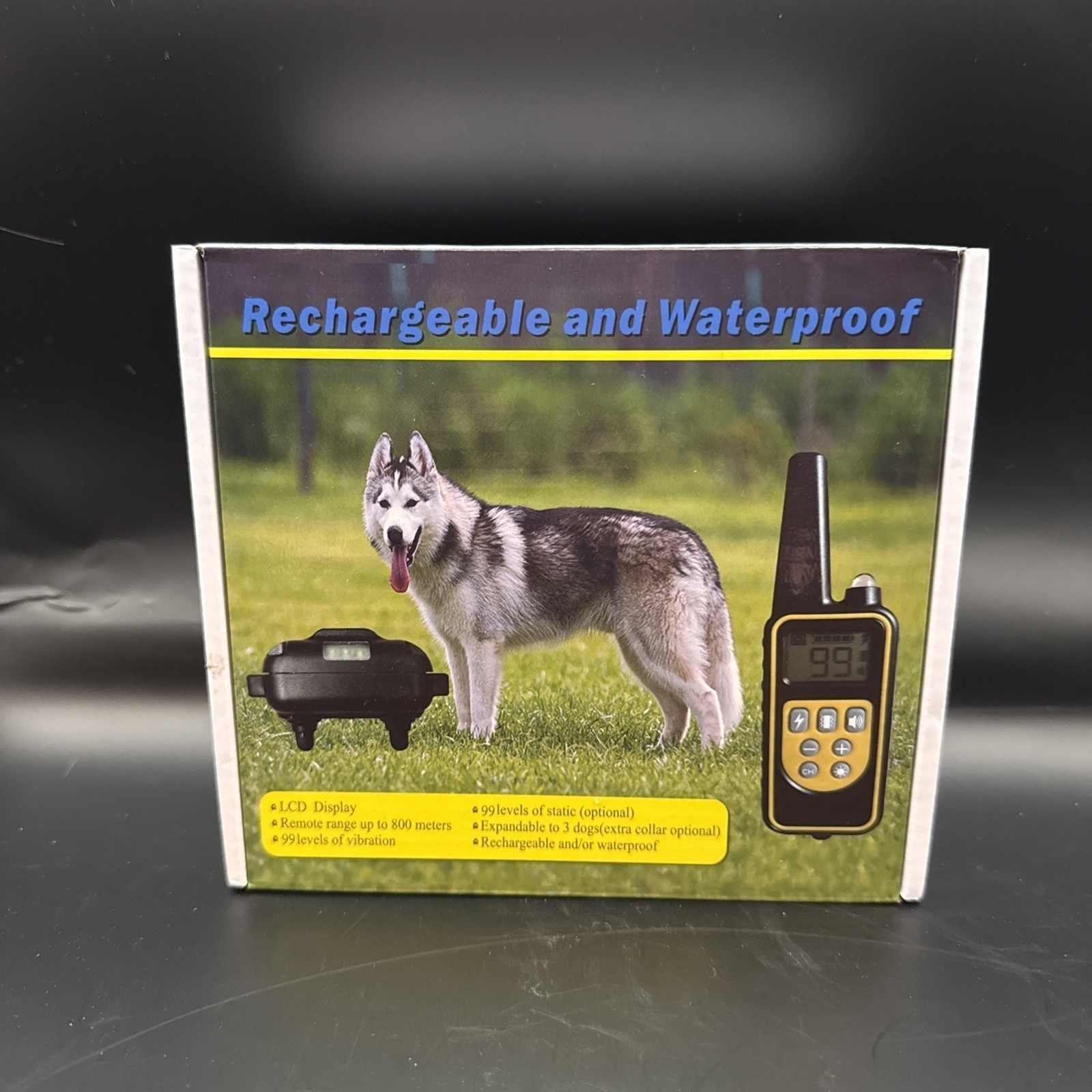 Dog Training Collar Pet OS Black NEW BOX OPEN 800m Range Waterproof
