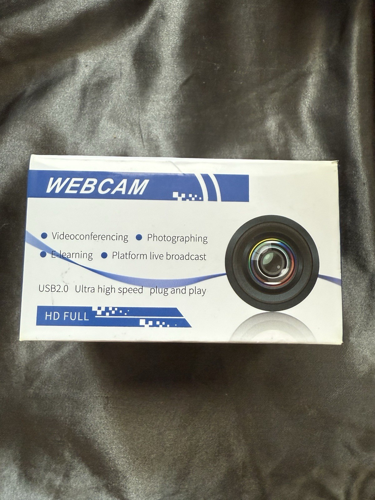 Qaxlry 1080P HD Auto Focus Webcam 360-Degree Wide View Angle Computer Web Camera