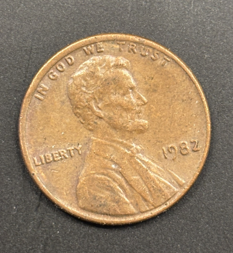 1982 Copper No Mint Mark Lincoln Penny 3.1 Grams