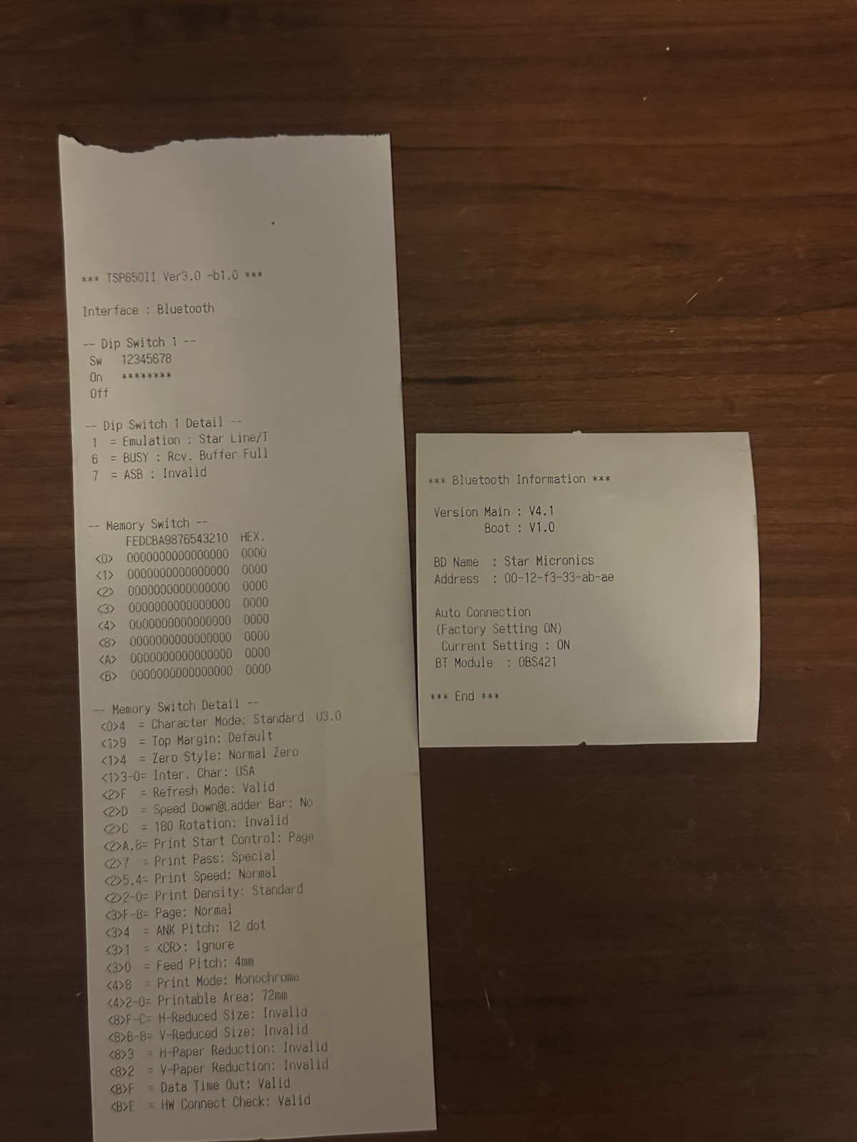 Star Micronics TSP650II 654IIBI2 Bluetooth Printer Uber Eats DoorDash
