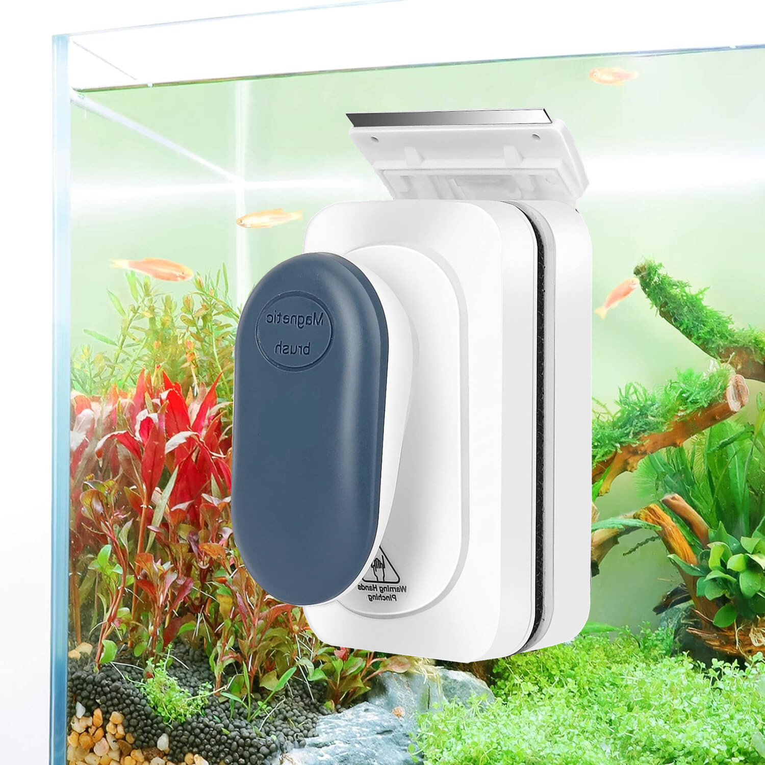 Aquarium Magnetic Glass Cleaner Fish Tank Algae Scraper Floating Scrubber Brush
