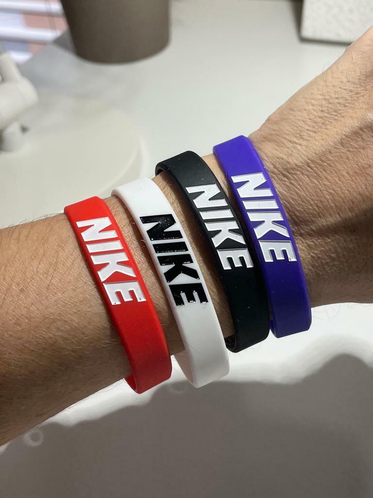 Unisex Adult and Kids Sports Nike Silicone Rubber Stretch Washable Bracelet