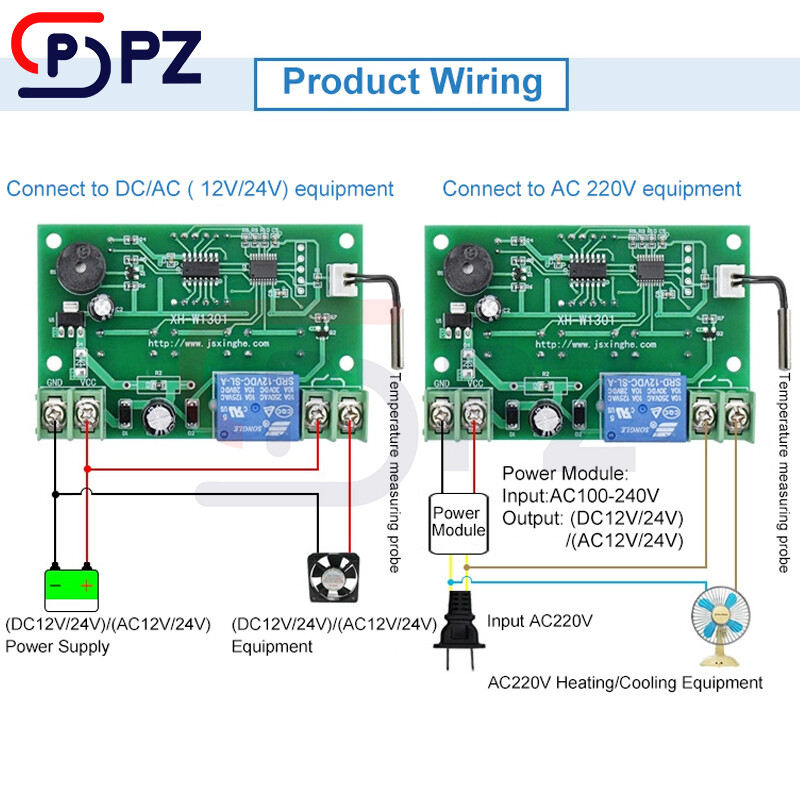 XH-W1301 Digital Display Smart Thermostat Module Temperature Controller -50~110℃