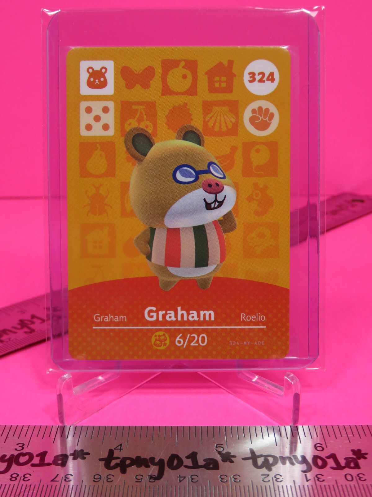 GRAHAM #324 AUTHENTIC US PACK FRESH Animal Crossing Series 4 Amiibo Card 📦BOXWT