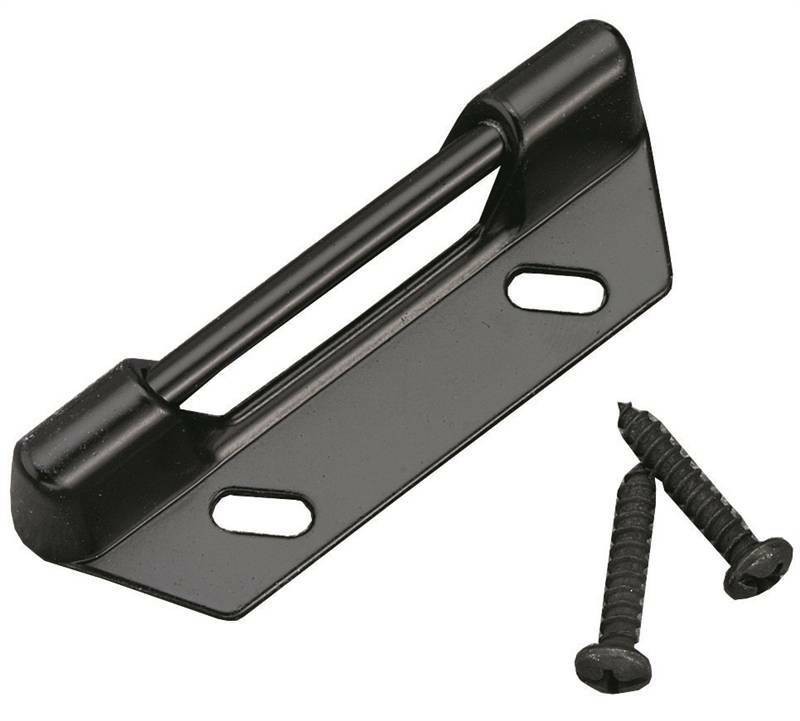 2 PACK - WRIGHT V777STBL BLACK STORM SCREEN DOOR LATCH STRIKE PLATE NEW!