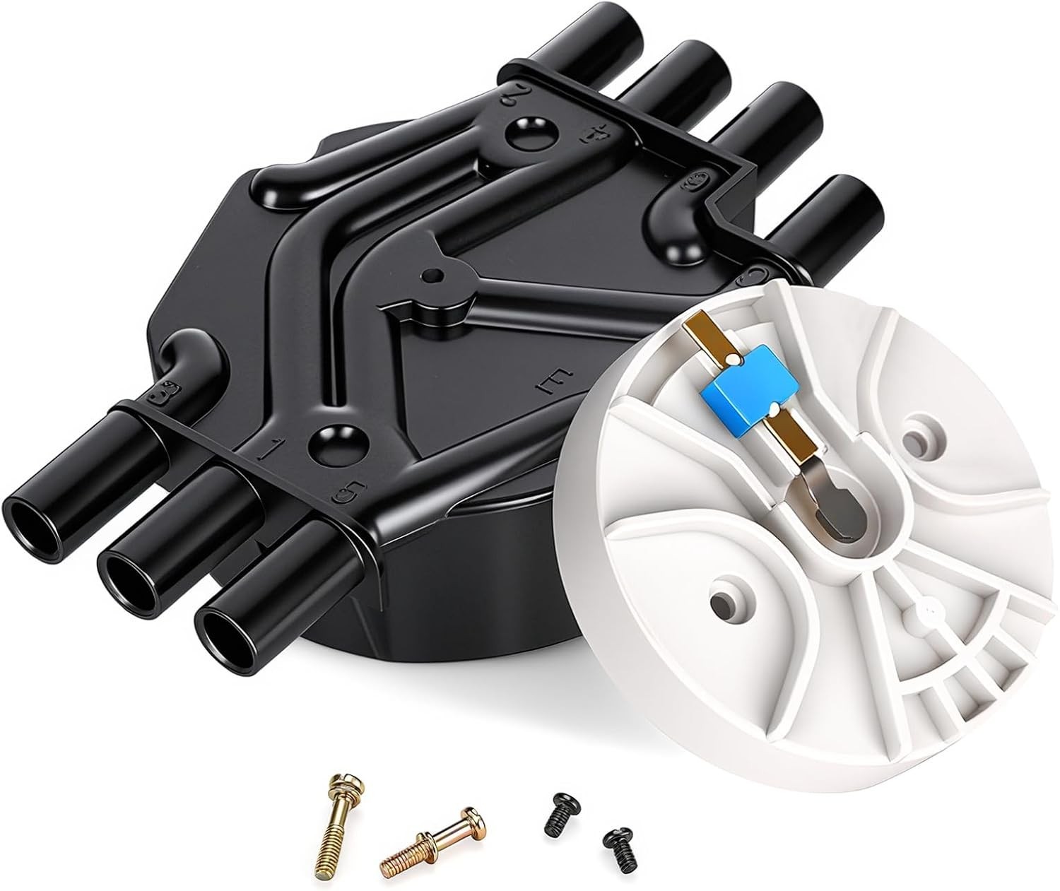 Ignition Distributor Cap and Rotor Kit Compatible with GMC Chevrolet Trucks V6