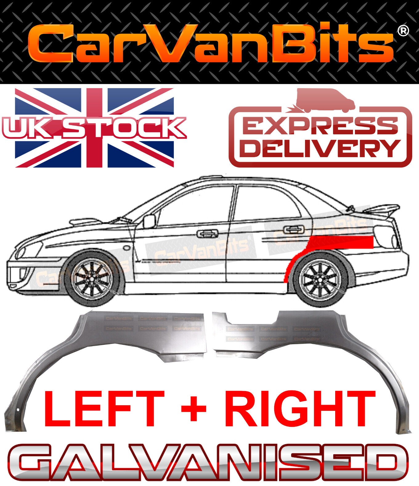 FOR SUBARU IMPREZA GD 01-07 SALOON REAR WHEEL ARCH REPAIR BODY RUST PANEL