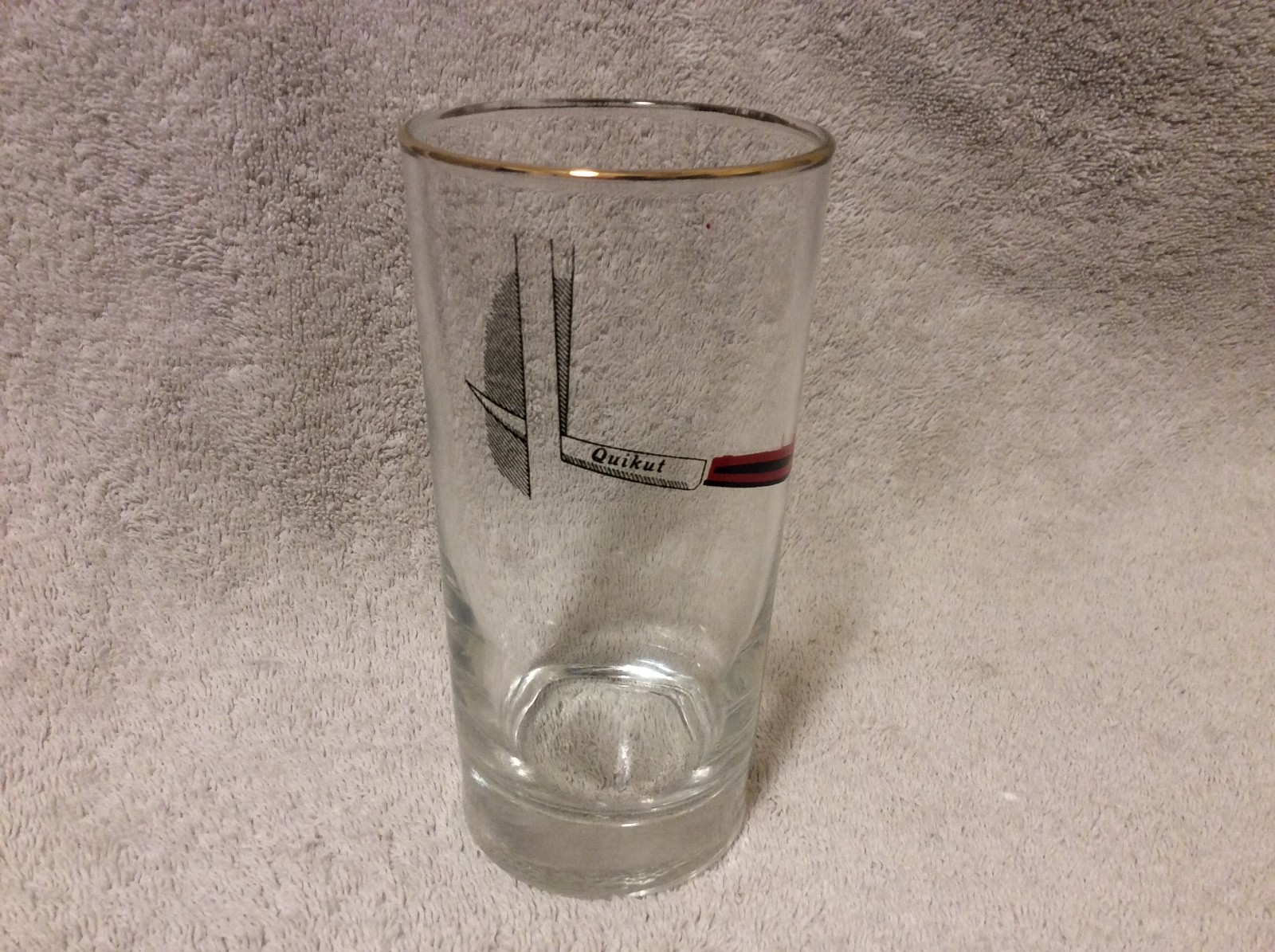 Vintage Quikut knife knives Promotional Drinking Glass X