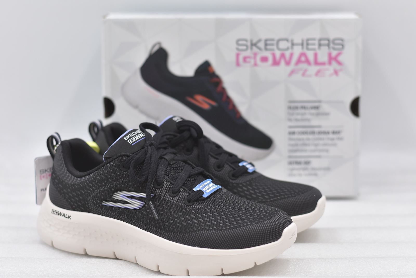 Women's Skechers Kali GO Walk Flex Sneakers in Black Size 8.5   124830/BKLV