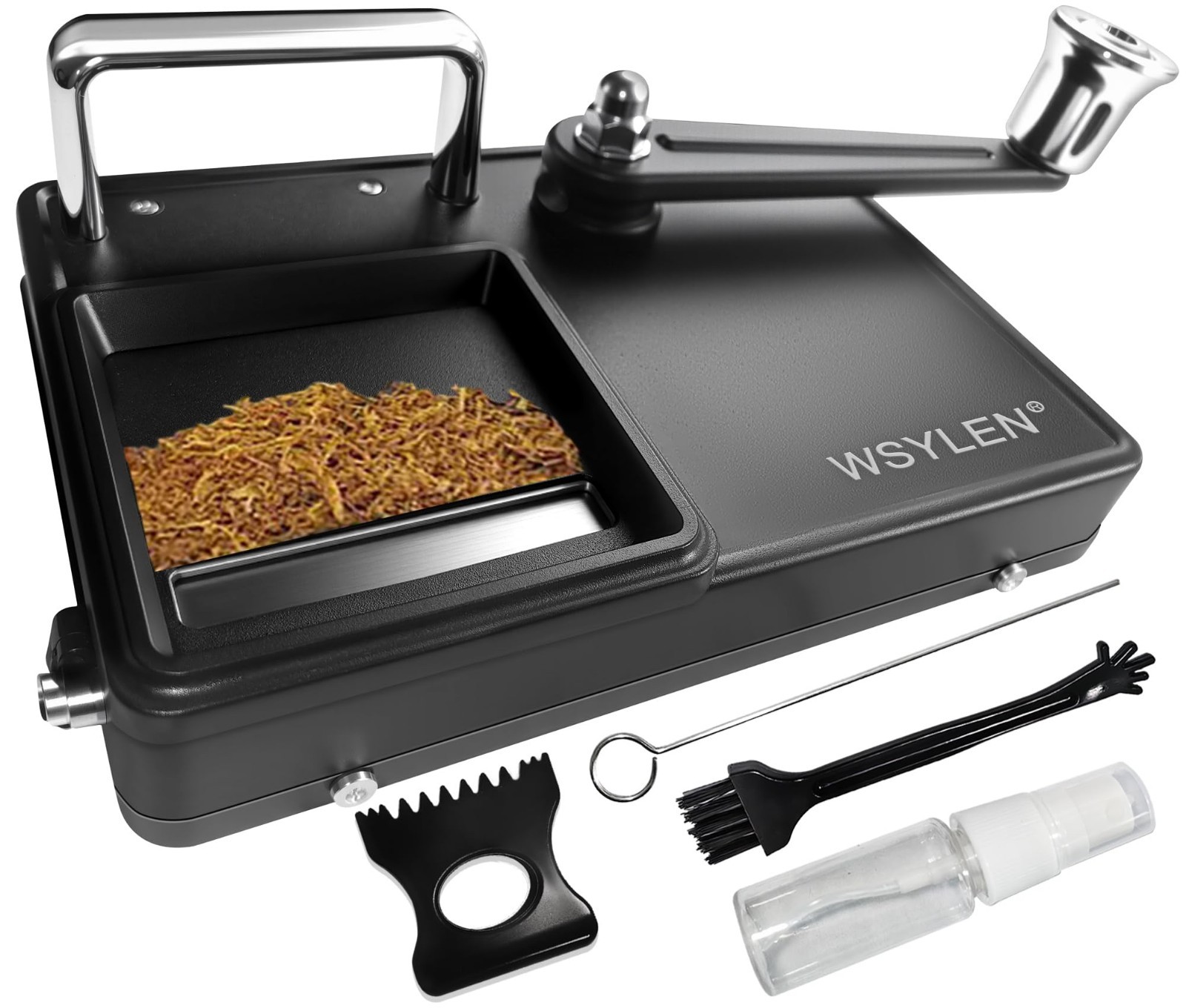 Manual Cigarette Rolling Machine with Storage, Dual-Track for 8mm Cigarettes