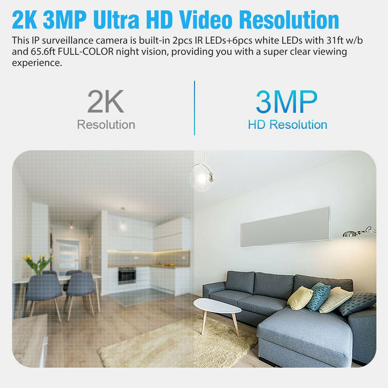 WiFi 360° Panoramic Lamp 1080P Wireless E27 Bulb Camera Smart Security Home Cam