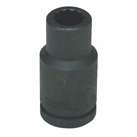 Wright Tool 6974 3/4 " Drive Impact Socket Deep Socket,  Black Oxide, 3/4 In