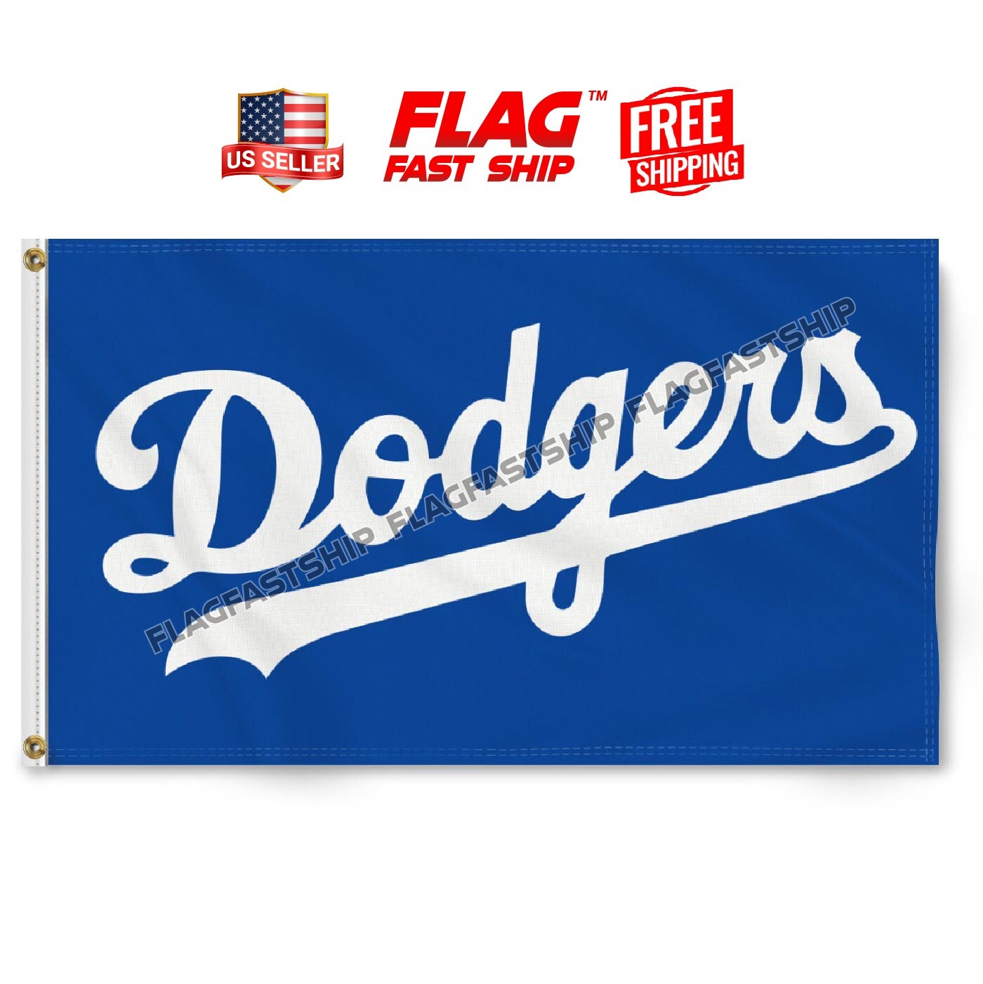 LA Dodgers Flag 3X5 Banner Logo Baseball W Grommets Fast FREE Shipping