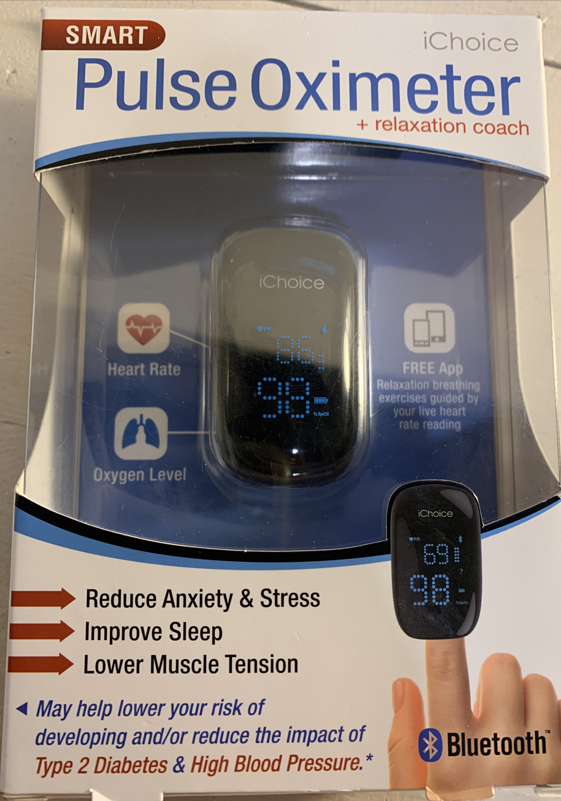 iChoice Smart Pulse Oximeter + Relaxation Coach OX200