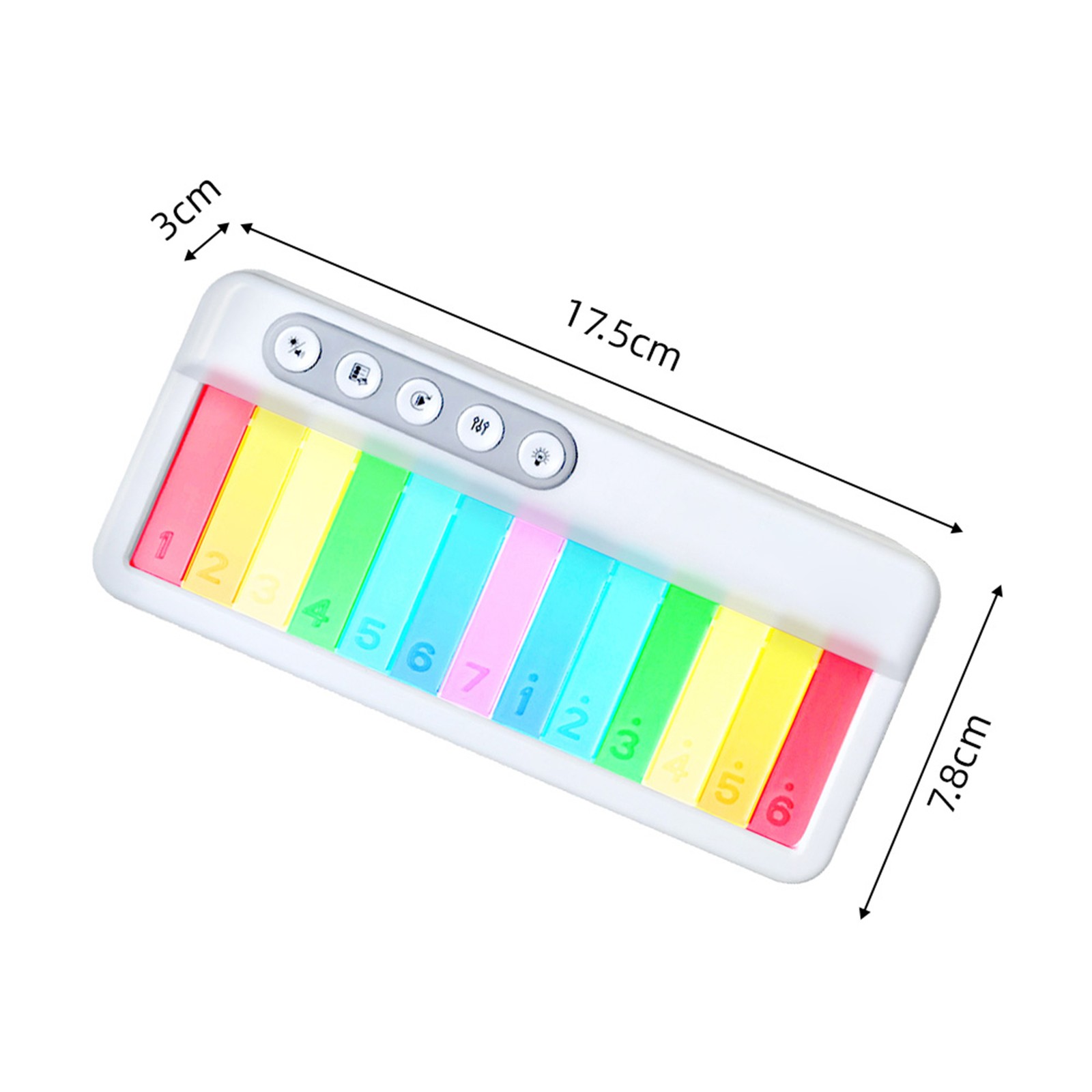 13 Key Colorful Music Keyboard Piano Musical Instrument Colorful Light Musi QHOY