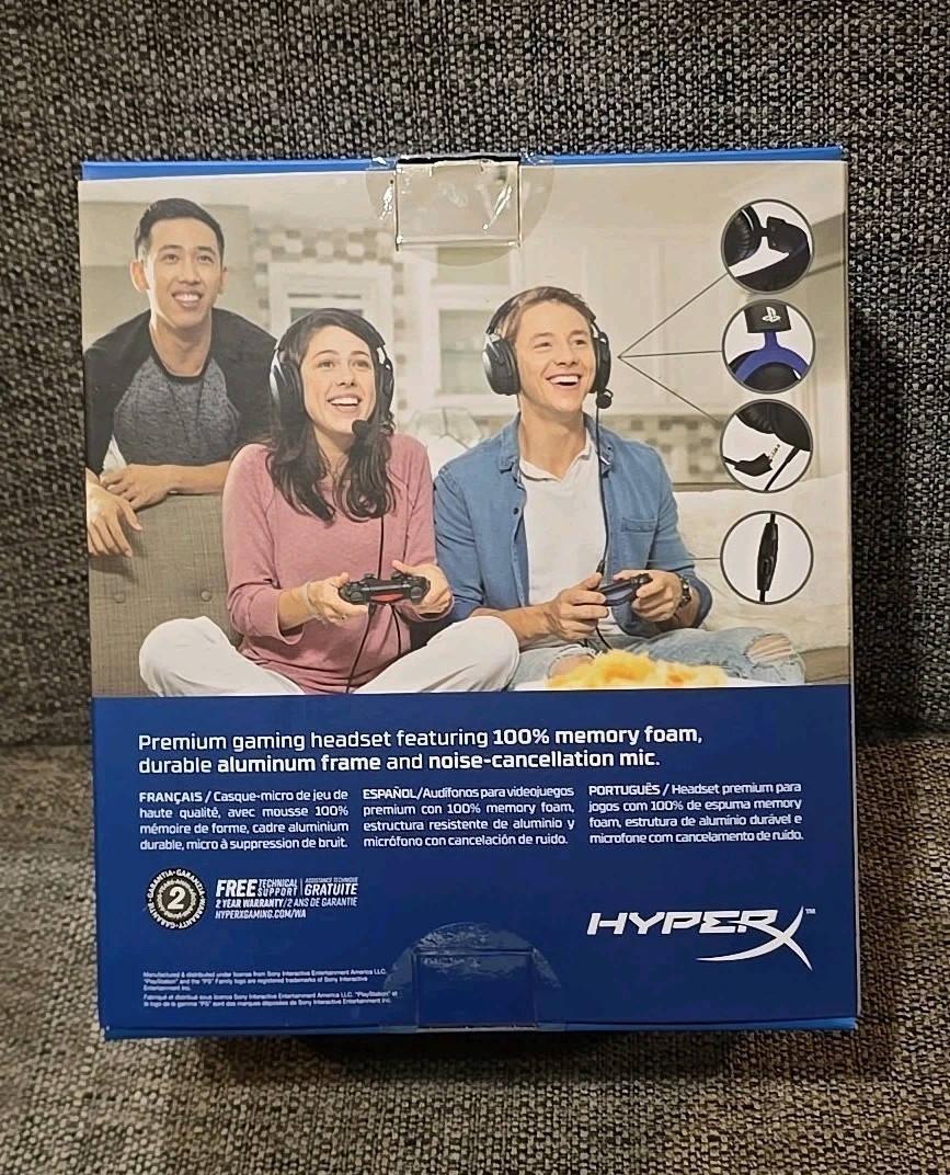 /L@@K\ HyperX Cloud PlayStation Official PS4 Wired Stereo Gaming Headset. Nice!