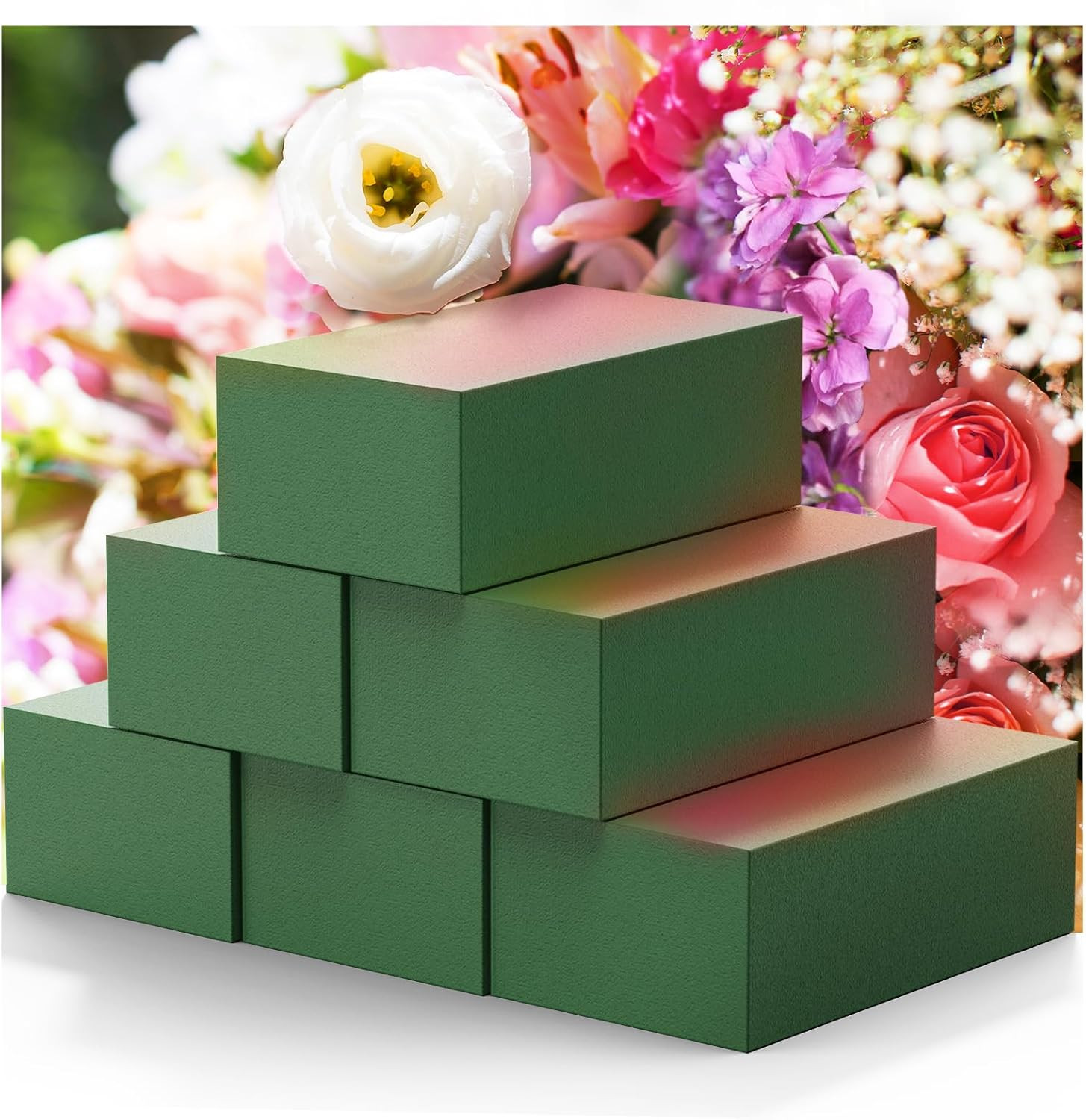 2026 Floral Foam Blocks 6-Pack for Fresh & Artificial Flower Arrangements