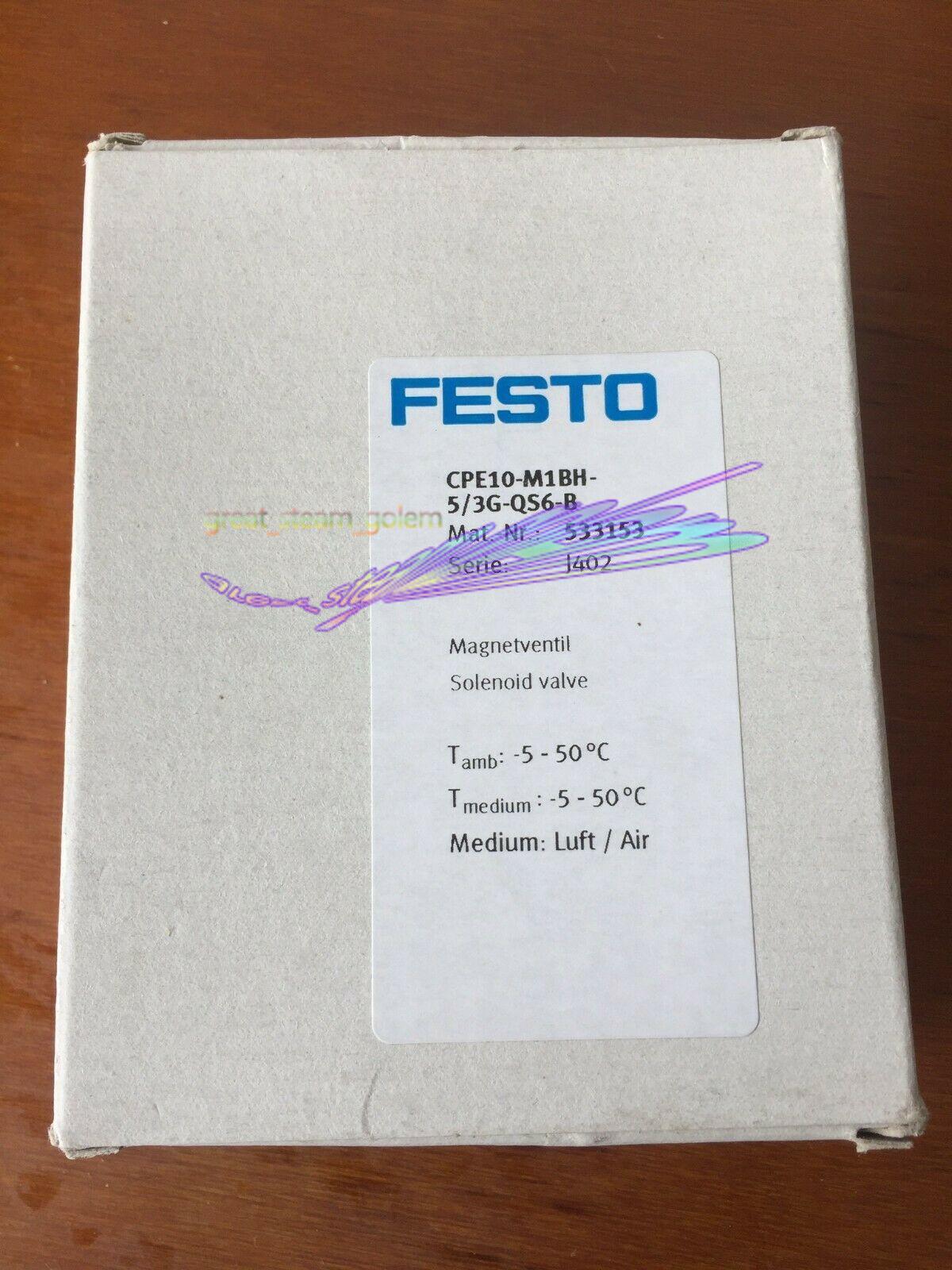 1PC New FESTO CPE10-M1BH-5/3G-QS6-B 533153 solenoid valve