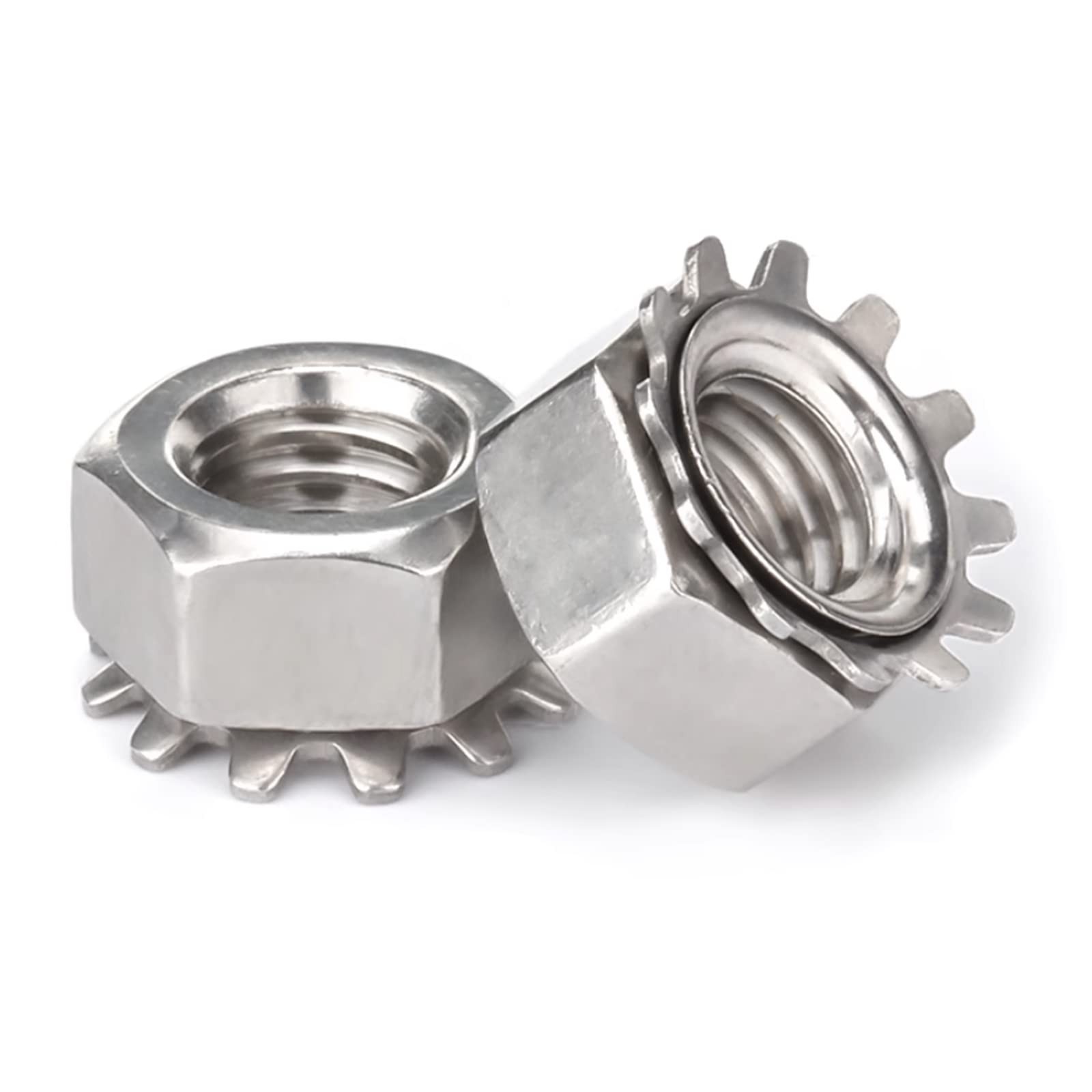 M8 Keps Lock Nut Stainless Steel, M8-1.25 K-Lock Keps Nuts 304 Stainless Stee...
