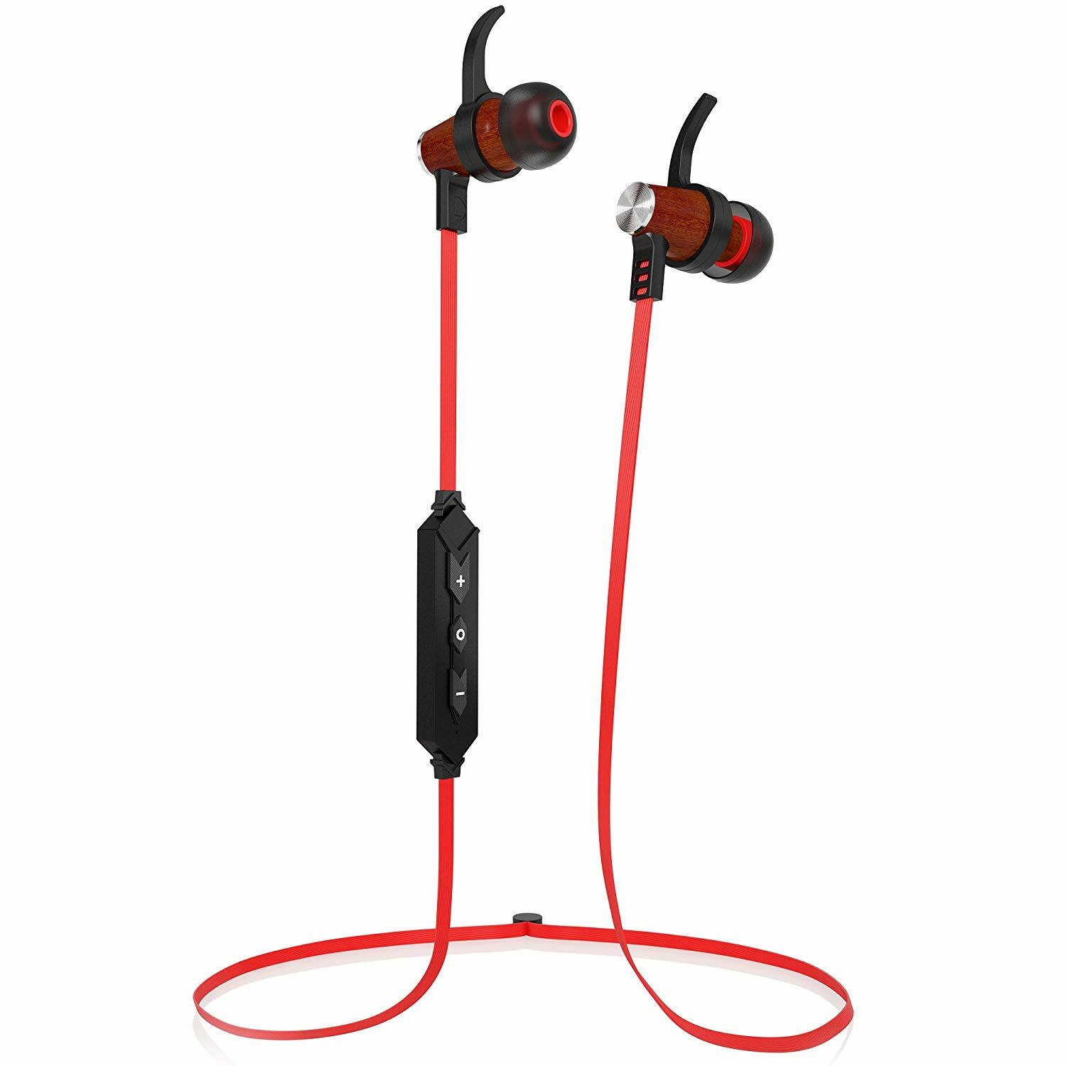 Symphonized XTC Wireless Earbuds, Bluetooth Stereo in Ear Headphones - Red