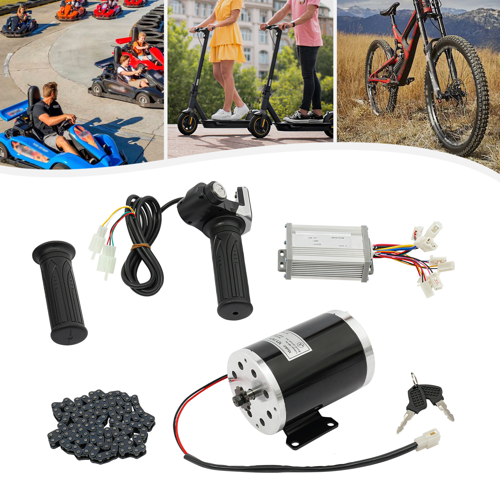 48V 1000W Brush Motor Controller Conversion Kit for Electric Bicycle ATV Ebike